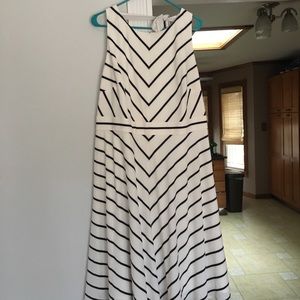 Eliza J black and white dress